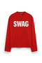 Swag Printed Long Sleeve Oversize Fit T-Shirt Red