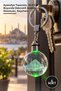 5 Pieces of Led Crystal Keychain – Hagia Sophia Design, 10.5 cm Long Decorative Key Accessory, Keychain