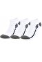 Men's 3-Piece Sports Booties Socks 39-44 Cotton Towel Supported Ankle Length White Gray