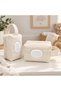 Baby Wet Wipes and Diaper Bag – Fabric Wet Wipes and Diaper Organizer, with Carrying Handle, Zippered, 10X10X20 cm - 2