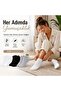 Women's Bamboo Booties Socks 6-Pack |   Breathable Moisture-Wicking Soft, Black White Gray - 6