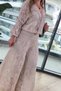 Italian Lycra Lace Blouse and Pants Set - 2