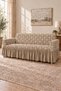 Jacquard Fabric Ottoman Pattern Skirted Three-Seat Sofa Cover – 1 Piece