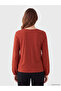 Two Mt Shop Quality Lcw Grace Orange Combed Cotton Embroidered Oval Neck Long Sleeve Women's Blouse - 4