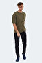 Kaiser Set of 3 Men's Oversized White - Khaki - Green T-Shirts - 7