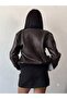 Women's Faux Leather Coat - 2