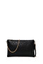 Women's Black Long Chain Strap Printed Portfolio Bag Wb570008Sb