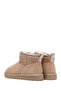 Women's Beige Fur Suede Leather Teddy Boots Wf565002Ds - 6