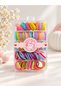 Baby Girls' Boxed Mini Elastic Bands with Mixed Braided Ends, Compatible with Baby Hair