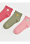 Esvab • Modern & Distinctive Embroidered Girls' Booties Socks, 3-Piece Set - 3