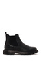 Men's Black Thick Soled Leather Chelsea Boots Wm620011Df