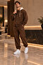 Premium Printed Unisex Hooded Zippered Cardigan Tracksuit Set 3 Thread Threaded - 4