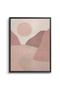Minimalist Mauve Sun and River Nature Wall Art | Portrait Framed Canvas Print | Luxury Modern Botanical Decor for Living Room - 2
