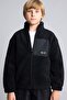 High Collar Zippered Pocket Plush Basic Sweatshirt Cardigan for Boys H2371A826Wn