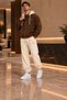 Premium Printed Unisex Hooded Zippered Cardigan Tracksuit Set 3 Thread Threaded - 2