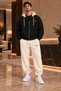 Premium Printed Unisex Hooded Zippered Cardigan Tracksuit Set 3 Thread Threaded - 2