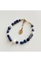Lapis Lazuli Pearl Elegance Natural Stone Bracelet - 2