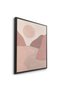 Minimalist Mauve Sun and River Nature Wall Art | Portrait Framed Canvas Print | Luxury Modern Botanical Decor for Living Room - 3
