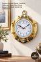 2 Pieces Brass Wall Clock – Wall Hanging Anchor Design, Decorative Brass Wall Clock Model Ksk2049 26X22 cm