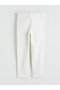 Two Mt Shop Quality Lcw Kids White Basic Gabardine Boys' Trousers - 6