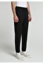 Regular Fit Mid Waist Straight Men's Black Sweatpants - 4
