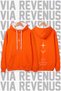 Polar Star and Moon Printed Wide-Fit Hoodie Sweatshirt - 3-Thread Fleece Hood Lining with Rope Detail