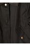 Khaki Leather Look Collared Water Repellent Jacket for Girls - 4