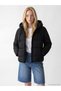 Two Mt Shop Quality Xside Black Hooded Women's Puffer Jacket