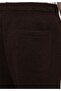 Regular Fit Mid Waist Straight Men's Brown Sweatpants - 5