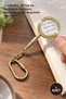 1 Piece Brass Magnifying Glass Keychain – 13 cm Length, Handheld and Keychain Magnifier, Brass Magnifier Keychain