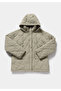 Regular Fit Hooded Zippered Lined Water Resistant Women's Green Coat - 5