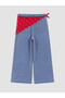Two Mt Shop Quality Lcw Kids Indigo Wideleg Girls' Jeans and Scarf - 3