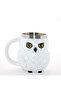 2 Pieces Stainless Steel Owl Mug – Mug, Owl Patterned Design, 12 X 15 cm - 2