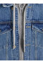 Rmz Gi̇yi̇m Farkiyla Standard Fit Hooded Jean Jacket - 3