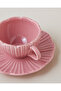 Florvia Bone Porcelain 4 Piece Coffee Cup Set for 2 People 110 ml Pink - 4