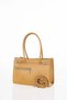 Zipper Detailed Shoulder Bag Brown - 4
