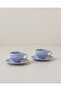 Florvia Bone Porcelain 4 Piece Coffee Cup Set for 2 People 110 ml Gray - 2