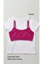 Girl's 3-Piece Training Bra Without Pads, Viscose Bustier with String Straps, First Bra - 6