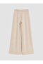 Two Mt Shop Quality Lcw Petite Beige Interlock Plain Loose & Baggy Women's Sweatpants - 5