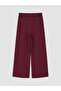 Two Mt Shop Quality Lcw Petite Burgundy Interlock Plain Loose & Baggy Women's Sweatpants - 4