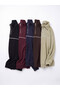 Two Mt Shop Quality Lcw Modest Brown Interlock Plain Oversize Women's Sweatshirt Tunic - 3