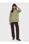 Two Mt Shop Quality Lcw Modest Green Knitwear Plain Oversize Women's Tunic - 2