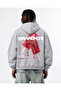 Unisex Ice Cream Graphic Back Printed Oversize 3 Thread Hooded Sweatshirt