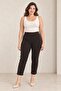 Lyocel-Featured Lizal Large Size Woven Trousers Brown - 3