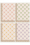 100% Cotton Fabric Panel Set 5 Different Patterns 30X60 cm – Bow Pattern, Pink, Green, Blue, Yellow and Lilac Tones - 6