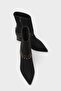 Ashlen Metal Accessory Pointed Toe Thick Heeled Zippered Stylish Boots - 3
