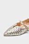 Carry Hand Knitted Pointed Toe Buckle Ballerinas - 3