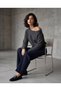 Boat Neck Off-Shoulder Long Sleeve Knit Sweater