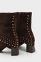 Ashlen Metal Accessory Pointed Toe Thick Heeled Zippered Stylish Boots - 3