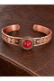 Women's Copper Bracelet Handcrafted Pure Copper Round Red Agate Natural Stone Women's Copper Adjustable Bracelet